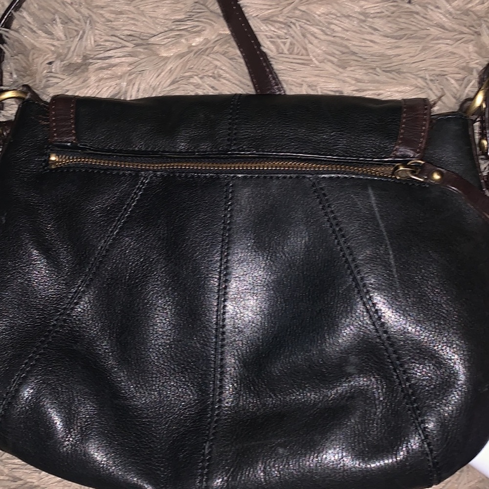 LUCKY BRAND LEATHER CROSSBODY SADDLE PURSE VINTAGE - Picture 2 of 5